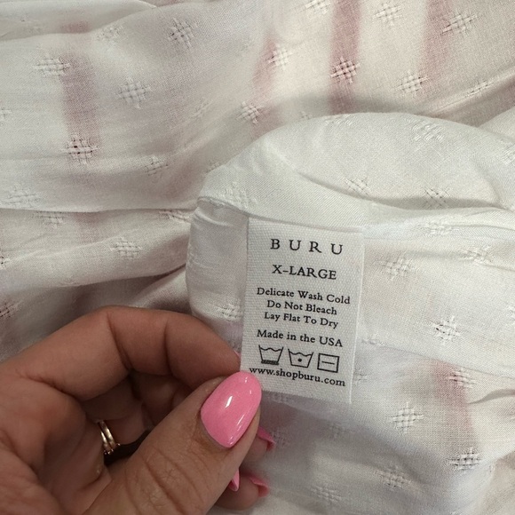 BURU Everyday Mini Skirt in Red Stripe with Pockets - Picture 5 of 6